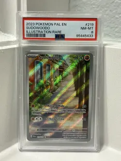 2023 Pokemon PSA 8 PAL EN- Paldea Evolved Illustration Rare #219 SUDOWOODO - Image 2