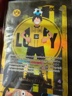 One Piece x BVB Borussia Dortmund Promo Card Monkey D Luffy ST13-003 Sealed - Image 1
