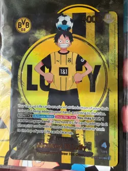 One Piece x BVB Borussia Dortmund Promo Card Monkey D Luffy ST13-003 Sealed - Image 2