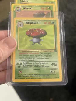 Pokemon TCG Jungle Oddish, Gloom, Vileplume Cards 1999 Vintage Lot - Image 1