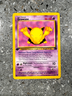 Pokemon TCG Cards 1st Edition Drowzee 54/82 Team Rocket - Image 1