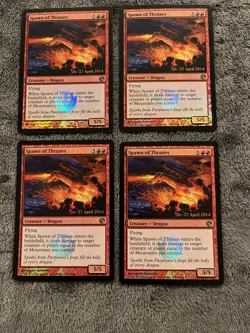 x4 Spawn of Thraxes -Foil LP English MTG Promos: Prerelease Cards - Image 1