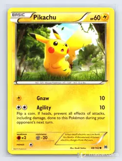 Pikachu 48/162 BREAKthrough Pokemon LP - Image 2