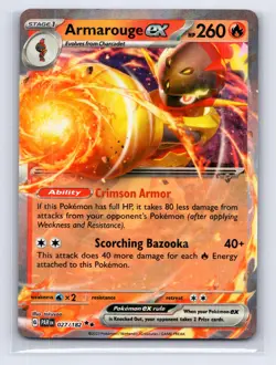 Armarouge ex 027/182 Paradox Rift Pokemon NM - Image 2