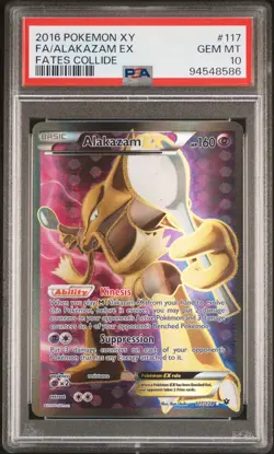 🎰👀 Alakazam EX 117/124 Fates Collide PSA 10 Pokemon - Image 1