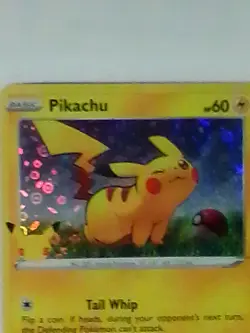 Pokemon Pikachu 25th Anniversary General Mills Promo Stamped Holo - Image 2