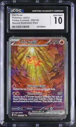 Pokemon Chi-Yu ex 259/193 SIR Sv02: Paldea Evolved Holo 🤩 GEM MNT CGC 10 🤩 - Image 1