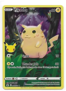 Pokemon TCG Pikachu 005/025— Holo Rare LP - Image 1