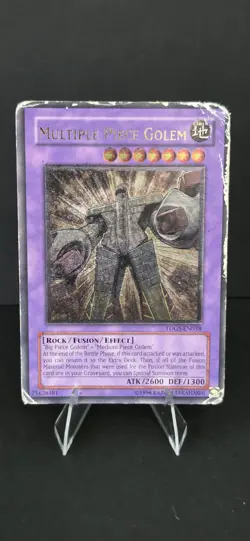 Yugioh Multiple Piece Golem TDGS-EN038 Unlimited Ultimate Rare Holo - Damaged - Image 1
