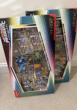 Pokemon TCG Prismatic Evolutions Lucario Ex + Tyranitar Ex Premium Collection - Image 3