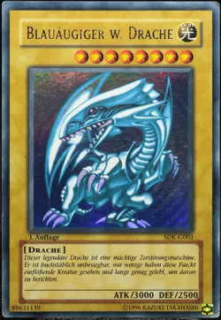 Yu-Gi-Oh! Blauaugiger W. Drache SDK-G001 1.Edition 1st Ultra Rare [PL] | DE 2002 - Image 1