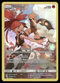 Pokemon Cards Torkoal 237/236 Cosmic Eclipse Secret Rare NM - Image 1