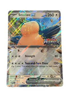 New: 2025 Pokemon TCG Snorlax ex (Prismatic Evolution) 076/131 Jumbo Cards Holo - Image 1