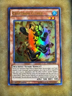 Yugioh Crystron Citree INOV-EN016 Ultra Rare 1st Ed LP - Image 1