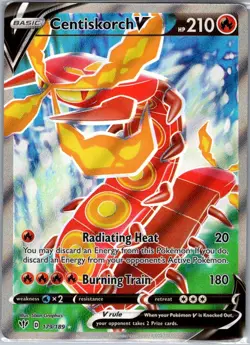Centiskorch V (Full Art) 179/189 SWSH03: Darkness Ablaze - Pokemon Card - NM - Image 1