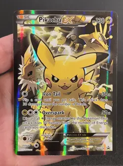 Pokemon Pikachu EX Full Art Promo XY124 Holo Black Star XY Card - Image 4