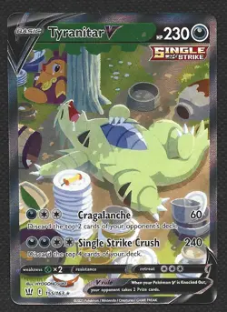 Pokemon Tyranitar V 155/163 Full Art Ultra Rare Battle Styles Near Mint NM - Image 1