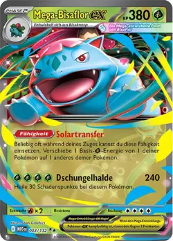 Pokemon Karte Mega Bisaflor EX - Mega Entwicklung - Deutsch - [MEG 003] - Image 1