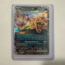 Pokemon Charizard Ex 054/091 Double Rare Paldean Fates MINT w Toploader - Image 1