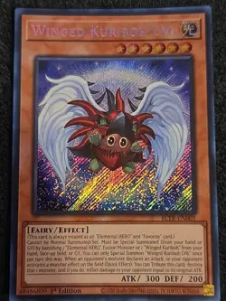 Yu-Gi-Oh! Winged Kuriboh LV6 BLTR-EN001 Secret Rare 1st Edition NM - Image 1
