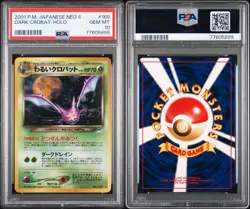 2001 POKEMON JPN NEO 4 #169 DARK CROBAT-HOLO PSA 10 JAPANESE - Image 3