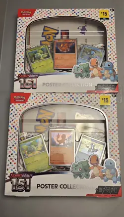 Set Of Two (2) 151 Poster Collection Boxes - NEW SEALED Lot - Pokemon TCG 820650853166 - Image 1