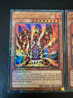 Yugioh 3x Lava Golem HAC1-EN008 Duel Terminal Ultra Rare Near Mint NM - Image 2