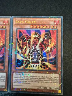 Yugioh 3x Lava Golem HAC1-EN008 Duel Terminal Ultra Rare Near Mint NM - Image 4