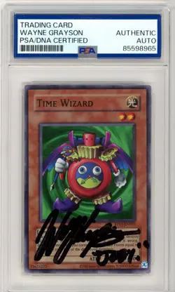PSA Wayne Grayson Signed Time Wizard RP01-EN035 Retro Pack (2020 Date Reprint) - Image 1