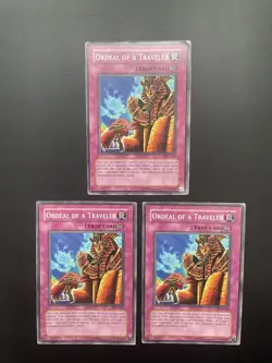 Yugioh Ordeal Of A Traveler PGD-042 Unlimited Edition Common Damaged X3 - Image 1