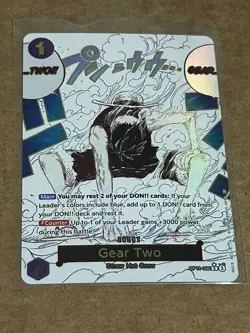 One Piece Gear Two (Alternate Art) OP11-080 A Fist of Divine Speed NM - Image 1