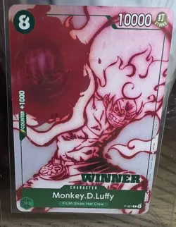 2024 ONE PIECE PROMO MONKEY D. LUFFY UTA DECK BATTLE-WINNER STAMP ENGLISH NM - Image 1
