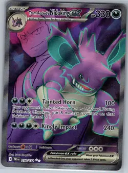 Team Rocket's Nidoking ex 216/182 SV10: Destined Rivals - Pokemon Card - NM - Image 1