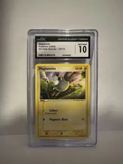 Gem Mint Magnemite 74/113 EX Delta Species 2005 Pokemon Card CGC 10 - Image 1