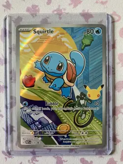 Squirtle MEP 039 First Partner Illustration Promo 2026 30th Anniversary Card - Image 1