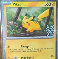Pokemon TCG -*Swirl* Pikachu 025/165 & Eevee 133/165 Snowflake Stamp❄- SEALED - Image 3