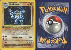 MACHAMP 8/102 HOLO HOLO RARE DECK EXCLUSIVES POKEMON 1ST EDITION HOLO MP - Image 1
