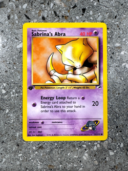 Pokemon TCG Cards 1st Edition Sabrina's Abra 91/132 Gym Heroes NM - Image 1