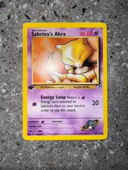 Pokemon TCG Cards 1st Edition Sabrina's Abra 91/132 Gym Heroes NM - Image 3
