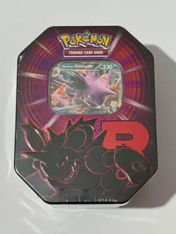 Pokemon TCG Destined Rivals Team Rockets Nidoking Ex Tin Booster Packs Box NEW! - Image 1