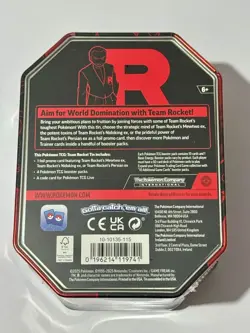 Pokemon TCG Destined Rivals Team Rockets Nidoking Ex Tin Booster Packs Box NEW! - Image 2