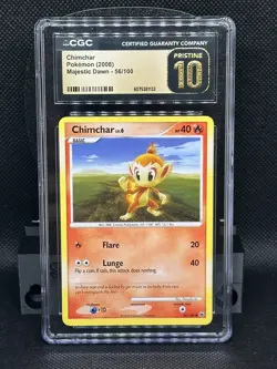 CHIMCHAR LV.6 2008 POKEMON MAJESTIC DAWN COMMON 56/100 CGC 10 PRISTINE - Image 1
