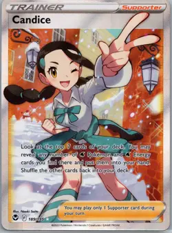 Candice (Full Art) 189/195 Ultra Rare SWSH12: Silver Tempest Pokemon TCG NM - Image 1