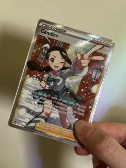 Pokemon TCG Candice Full Art Trainer Ultra Rare Holo 189/195 Silver Tempest - Image 2