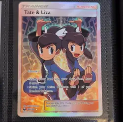 Pokemon Tate & Liza Full Art Holo Trainer Ultra Rare SM-Celestial Storm 166/168 - Image 1