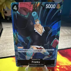 Bandai One Piece Card Game Franky OP10-090 Rare Alt Art - Image 1