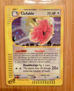 Clefable - 7/165 - Pokemon Expedition Holo Rare Card NM/LP Swirls - Image 1