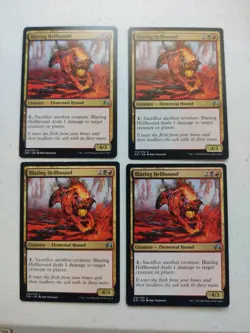 Blazing Hellhound x 4 Magic Origins Regular MTG - Image 1