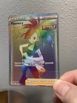 Pokemon TCG: Chilling Reign Flannery 215/198 Rainbow Full Art Secret Rare - LP - Image 4