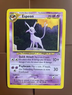 Pokemon TCG Espeon Neo Discovery 20/75 Rare - Image 2